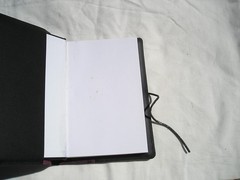 OBERON DESIGN JOURNAL COVER W/ BLANK BOOK, PURPLE IRISES NICE! 9X6″