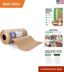 18″ x 14400″ 1200 ft Large Brown Kraft Paper Roll for Packing – Perfect Natur…