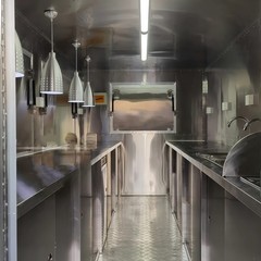 Fast Food Truck Mobile Kiosk Coffee Trailer Taco Concession Food Trailer