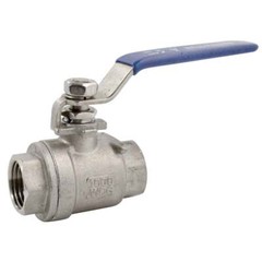 1/2 inch Ball Valve,Female NPT 316 Stainless Steel Full Port,2-Piece, 2Pack