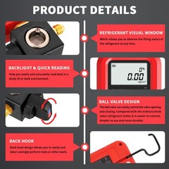 Digital Single Manifold Gauge, HVAC Refrigerants Digital AC Gauges Pressure