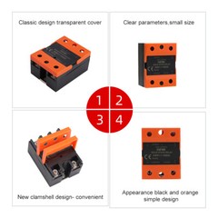 Single Phase Solid State Relay SSR-10/25/40AA 70-280VAC to 24-480VAC &Heat Sink