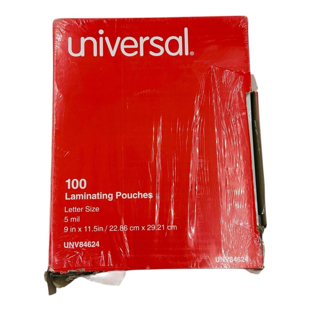 100 Count Universal Letter Size Laminating Pouches 5 mil Gloss Clear