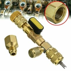 HVAC Tool AC Schrader Valve Core Remover Dual Size 1/4 & 5/16 Port Installer NEW