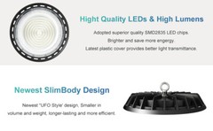 6 Pcs 200W UFO Led High Bay Light Commercial Industrial Warehouse Factory Light