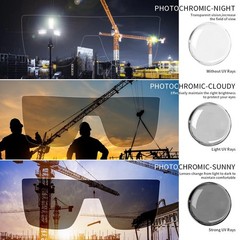 Transition Photochromic Safety Glasses For Men Women Wrap Around Safety glass…