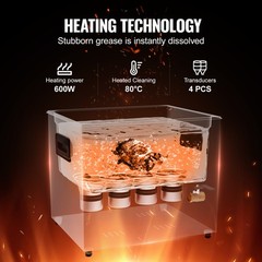 10L Ultrasonic Cleaner Cleaning Machine with Basket Heater and Timer 240W