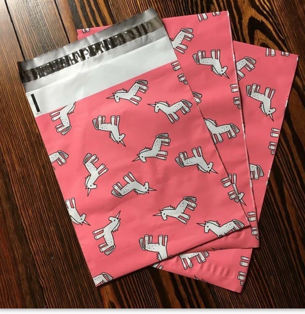 Case of 1000 Pack 10 x 13 FLAT POLY Mailer USPS Envelopes Shipping Bags Unicorn