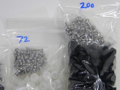 Extra Small 3/8″ DIA Rubber Bumpers with Stainless Steel Screws (Black or Clear)