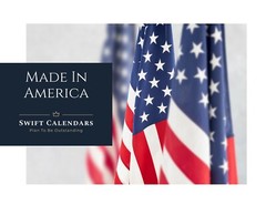 24×36 SwiftGlimpse 2024 Large Wall Calendar, Paper Folded, Yearly Planner-Maroon