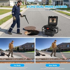 Rechargeable 512Hz Underground Pipe Locator with 3000mAh Battery – Blue/Black