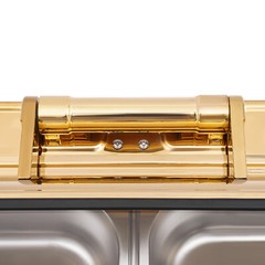 Gold 9QT Roll Top Chafing Dish Buffet Set Stainless Steel with Fuel Holder Home~