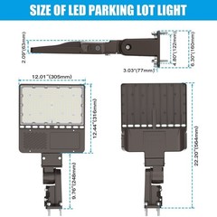 150W LED Parking Lot Light Outdoor Commercial Outside Security Flood Lighting