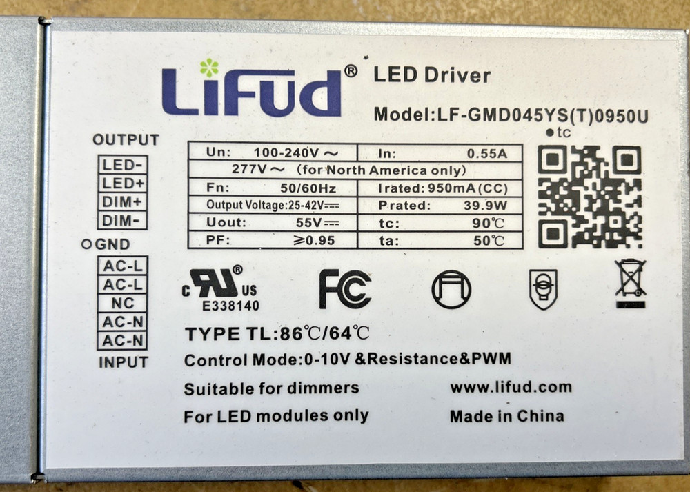 LIFUD LF-GMD045YS(T)0950U LED Driver, NEW