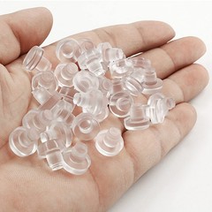 Litoexpe Glass Table Top Bumpers with Stem, 30 Pieces Clear -30 Pieces,