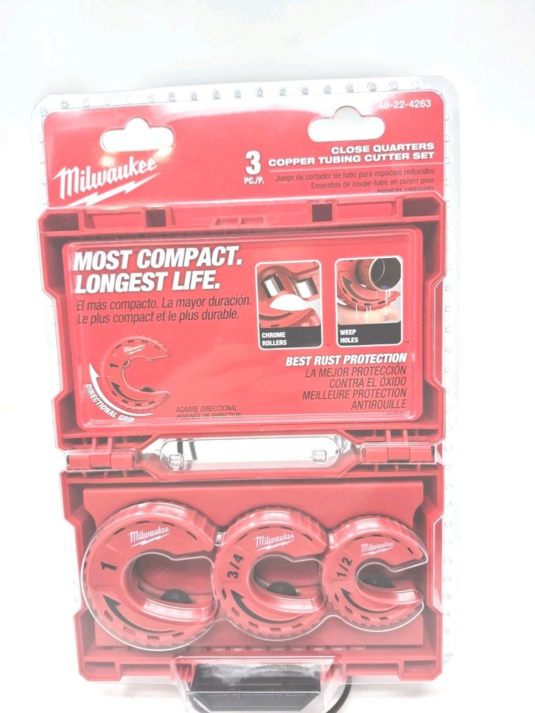 Milwaukee 48-22-4263-3 Piece Close Quarters Tubing Cutter Set-New