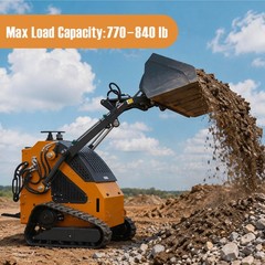 Landhonor Mini Skid Steer Loader 23HP Compact Track Hydraulic Drive for Garden