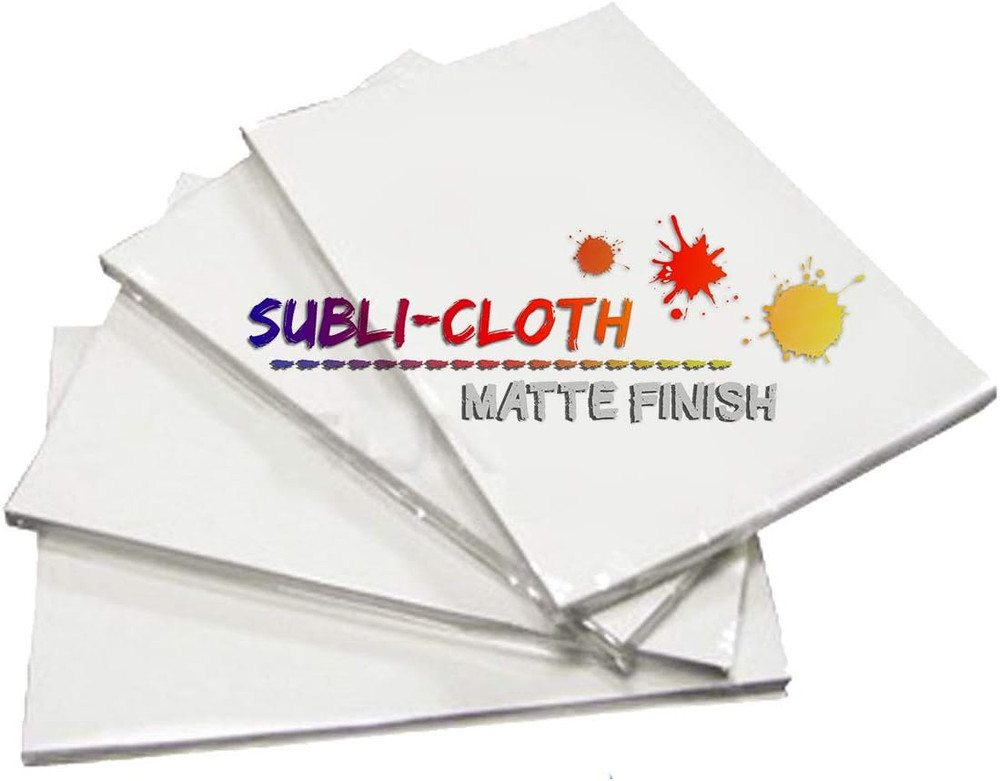 Matte Finish Cotton Sublimation Dark & Light Cloth Fabric Sheet Pack 20 Units
