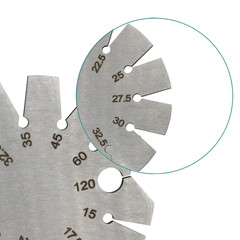 1 PCS Brushed Silver 15-120 Degree Bevel Gauge Stainless Steel Axe Angle Gauge