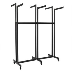 6 Arms Clothing Display Retail Rack Adjustable Floor Standing Metal Garment Rack