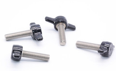 1/4″-28 Fine x 1″ Black Wing Thumb Screws 4 Pack for Jigs & Fixtures Tool-Free
