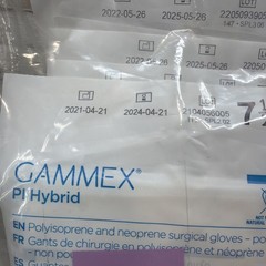 Gammex PI Hybrid Surgical Gloves Sterile Ansell *10 Pair* Size: 7.5 *See Dates*