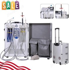 Portable Dental Delivery Unit: Rolling Box with 4 Holes Air Compressor Suction