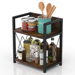 Aduanbang Coffee Bar Accessories Organizer, 2 1385.14 cubic inches, Brown