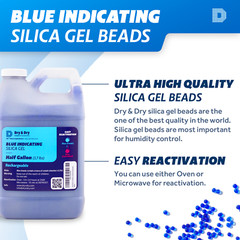 1/2 Gallon Jug Replacement Desiccant Blue Indicating Silica Gel Bead (3.7 LBS)
