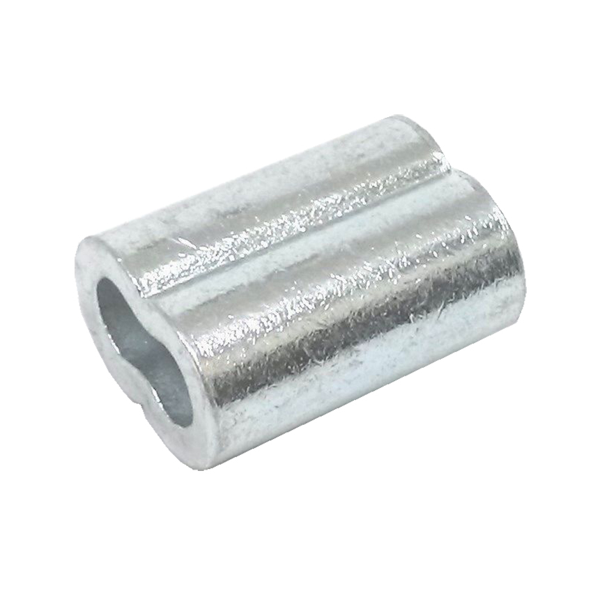 50ea Zinc Plated Copper Swage Sleeves for Wire Rope 3/32″