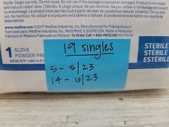 MEDLINE Nitrile Exam Gloves Extended Cuff *19 Singles* Sterile Size: LARGE