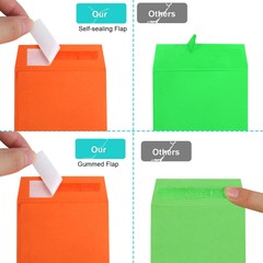 Colorful Cash Envelopes 120 Pack 3.5 X 6.5 Inch – Money Envelopes for Cash, 80 G