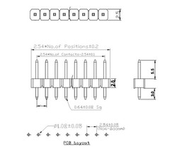 40-Pin Male Header 0.1″ 2.54mm Breadboard PCB Strip Connectors 10/25/50/100Pcs