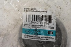 STZ 2 In Black Malleable Iron Threaded Pipe Plug 501459 STZ Made In Vietnam