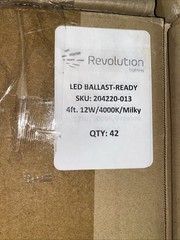 42 pack LED T8 Tube LED Lights 4ft Ballast Ready 12w 4000K