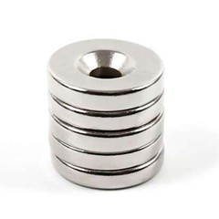 N35 Countersunk Ring Round Disc Strong Magnet Rare Earth Neodymium with 5mm Hole