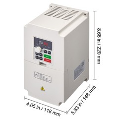 VEVOR 4KW 220V 5HP Variable Frequency Drive Converter VFD Inverter 1 To 3 Phase