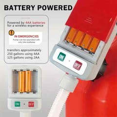 Fuel Transfer Pump Battery Powered For Liquid Diesel Motor Oil W/ 3 Size Adaptor