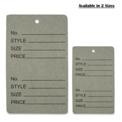 500 Qty Unstrung Colored Price/Receipt Tags w/Easy-Tear Stub