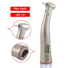 SANDENT Dental Electric Handpiece 1:5 Fiber Optic Contra Angle Standard E Type