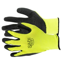 Tool Essentials Latex Coated Palm Knitted Work Gloves with Elastic Cuff Pairs