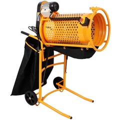 360W Foldable Electric Rotary Soil Sieve Machine Steel Screen Aperture 11MM