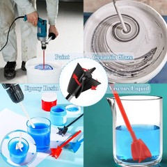 16 Pcs Epoxy Resin Mixer Paddles, Reusable Plastic Mixing Paddle Paint Stirre…