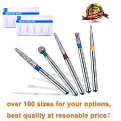 5 Pcs DMXDENT Dental Diamond Burs for High Speed Handpiece Friction Grip 1.6mm
