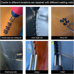 3000 PCS Plastic Welding Staples, 6 Types Hot Staples Welding Rods with Storage