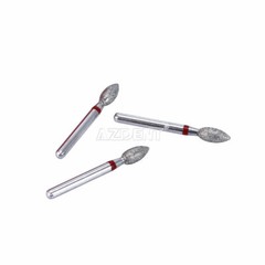 AZDENT Dental Bur Diamond Burs FOOTBALL Multi-Use FINE RED Polishers 10PCS/PACK