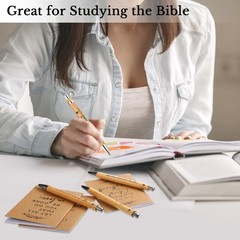 40 Christian Gift Journals & Pens Set – Bible Verse Notepads for Church & School