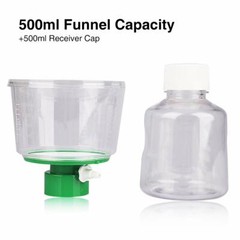 4Pack Lab 500ml Sterile Vacuum Filter Bottle Top 0.22um PES Membrane Hydrophilic