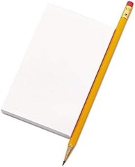 Scratch Pads, Unruled, 5 X 8, White, 100 Sheets, 12/Pack