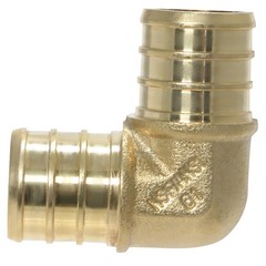 10 PIECES 3/4″ PEX ELBOW – BRASS CRIMP FITTINGS, BRASS, FULL PORT